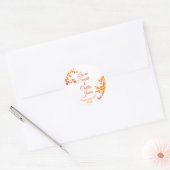 Autumnal Runder Aufkleber (Umschlag)