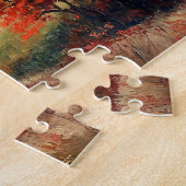 Autumnal-Rustikale Weiße Barsche Bäume Puzzle (Seite)