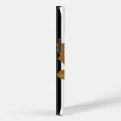 Autumnal schwarze Streifen mit Blätter Case-Mate iPhone Hülle (Rückseite / Rechts)