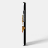 Autumnal schwarze Streifen mit Blätter Case-Mate iPhone Hülle (Rückseite / Links)