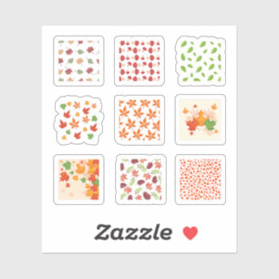 Autumnal Square Stickers Aufkleber