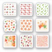 Autumnal Square Stickers Aufkleber (Vorderseite)