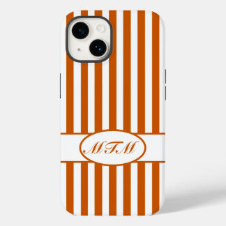 Autumnal-Streifen mit Monogramm Case-Mate iPhone Hülle