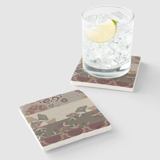 Autumnal Tapestry II Steinuntersetzer (Seitenansicht)