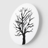 Autumnal Tree Lino Druckuhr Große Wanduhr (Winkel)