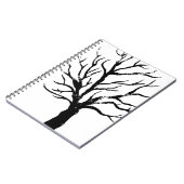 Autumnal Tree Lino Print Notizblock (Linke Seite)