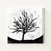 Autumnal Tree Lino Print Notizblock (Rückseite)