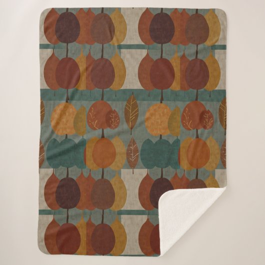 Autumnal Tree und Leaf Sherpadecke (Vorderseite)