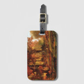 Autumnal Trees in Cresheim Glen (Philadelphia) Gepäckanhänger (Vorderseite Vertikal)