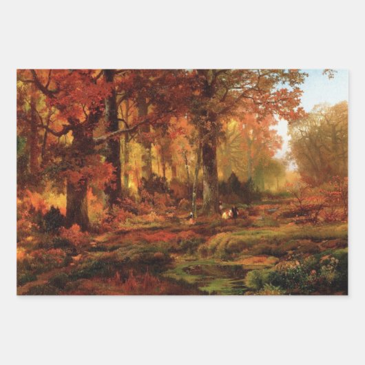 Autumnal Trees in Cresheim Glen (Philadelphia) Geschenkpapier Set (Vorderseite)