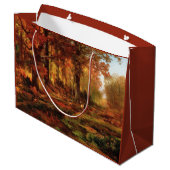 Autumnal Trees in Cresheim Glen (Philadelphia) Große Geschenktüte (Rückseite Schrägansicht)