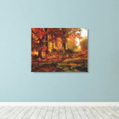 Autumnal Trees in Cresheim Glen (Philadelphia) Leinwanddruck (Insitu (Holzboden))