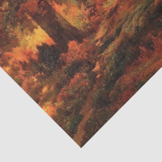 Autumnal Trees in Cresheim Glen (Philadelphia) Seidenpapier (Detail)