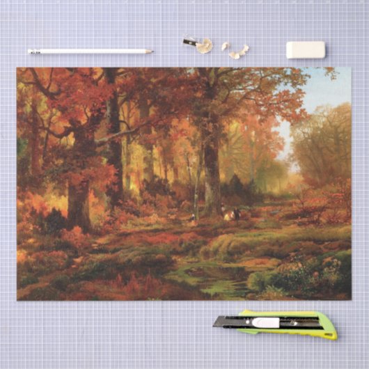 Autumnal Trees in Cresheim Glen (Philadelphia) Seidenpapier (Handwerk)