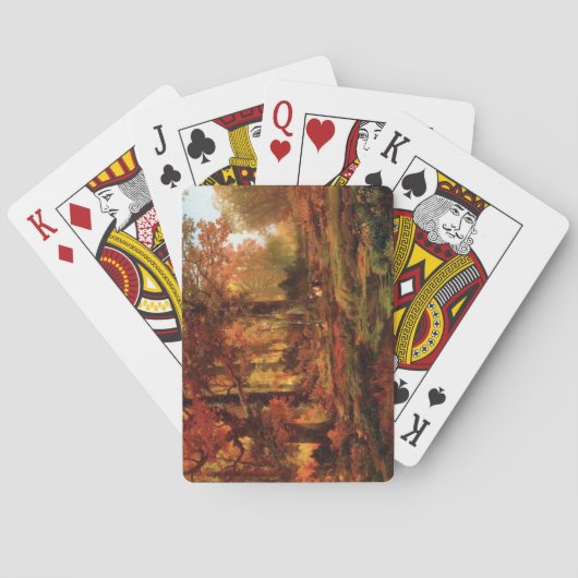 Autumnal Trees in Cresheim Glen (Philadelphia) Spielkarten (Rückseite)