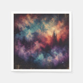 Autumnal Twilight Fall gestörte Tinte Decoupage Serviette (Vorderseite)