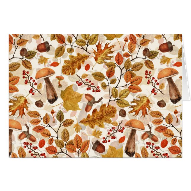 Autumnal Wald auf Weiß (Vorderseite (Horizontal))