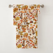 Autumnal Wald auf Weiß Badhandtuch Set (Insitu)