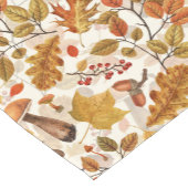 Autumnal Wald auf Weiß Kurzer Tischläufer (Ecke)