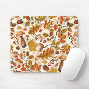 Autumnal Wald auf Weiß Mousepad