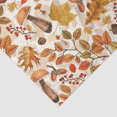 Autumnal Wald auf Weiß Seidenpapier (Ausschnitt)