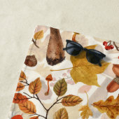 Autumnal Wald auf Weiß Strandtuch (Beispiel)