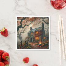 Autumnal Whimsigoth Hexen Hütte Decoupage