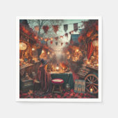 Autumnal Whimsigoth Magical Marketplace Decoupage Serviette (Vorderseite)