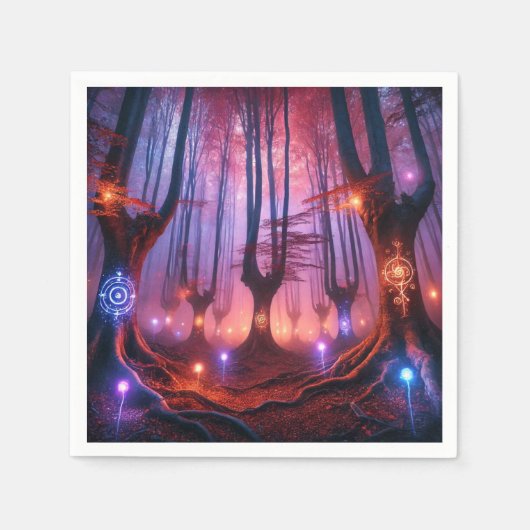Autumnal Whimsigoth Twilight Forest Decoupage Serviette (Vorderseite)