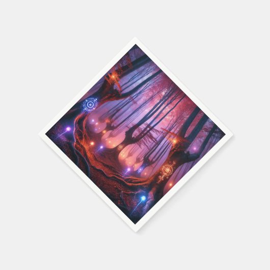 Autumnal Whimsigoth Twilight Forest Decoupage Serviette (Ecke)