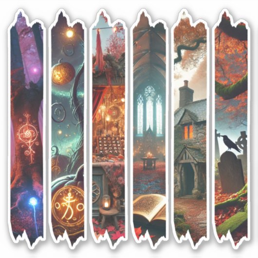 Autumnal Whimsigoth Verzauberte Washi Tape Scrapbo Aufkleber (Vorderseite)