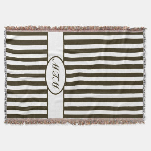 Autumnale Schokolade mit Monogramm Decke
