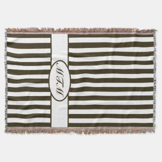 Autumnale Schokolade mit Monogramm Decke