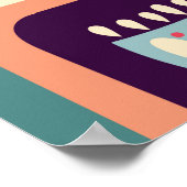 Autumnaler dekorativer Hintergrund Poster (Ecke)