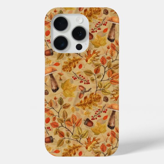 Autumnaler Wald auf Ocker Case-Mate iPhone Hülle (Rückseite)