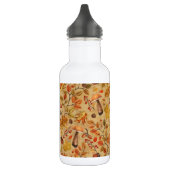 Autumnaler Wald auf Ocker Edelstahlflasche (Links)