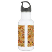Autumnaler Wald auf Ocker Edelstahlflasche (Rückseite)
