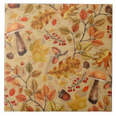 Autumnaler Wald auf Ocker Fliese (Vorderseite)