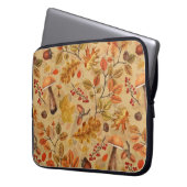 Autumnaler Wald auf Ocker Laptopschutzhülle (Vorderseite Links)