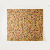 Autumnaler Wald auf Ocker Wandteppich (Vorderseite (Horizontal))