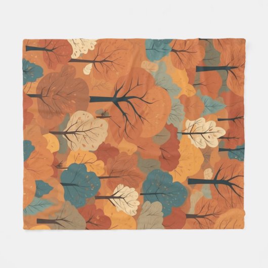Autumnalwald Fleecedecke (Vorderseite (Horizontal))
