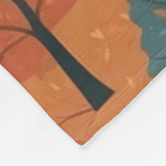 Autumnalwald Fleecedecke (Ecke)