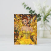 Autumns Dance Fee Fantasy Art Postkarte (Stehend Vorderseite)
