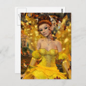 Autumns Dance Fee Fantasy Art Postkarte (Vorne/Hinten)