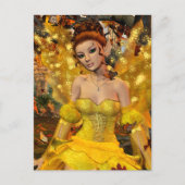 Autumns Dance Fee Fantasy Art Postkarte (Vorderseite)