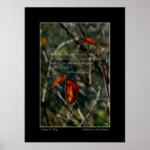 Autumns letzter Tanz Shakespeare Zitatposter Poster