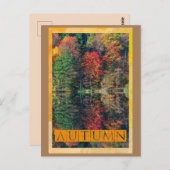 Autumns Reflektion Postkarte (Vorne/Hinten)