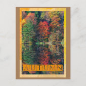Autumns Reflektion Postkarte (Vorderseite)