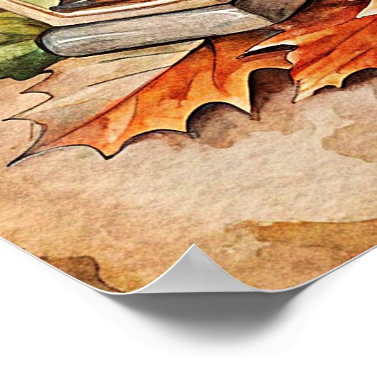 Autunm Pumpkins Poster (Ecke)