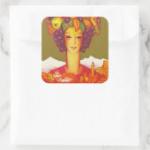 Autunno a Merano Quadratischer Aufkleber (Tasche)